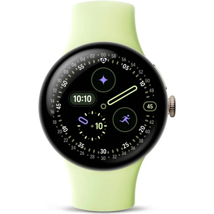 Google Pixel Watch 4 41mm Champagne Gold case (Lemongrass Band)